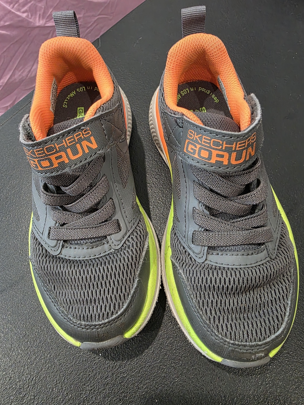 Skechers Gray, Orange & Neon Green Kids' Sneakers